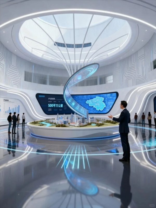 開放式·數(shù)字經(jīng)濟(jì)科技展館展廳設(shè)計(jì)分享